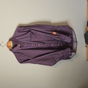 Robert Graham dress shirt.  Purple and green stripes.
